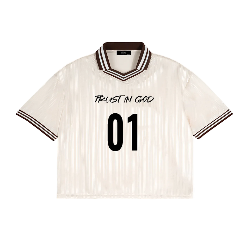 Contrast Stripes Polo Collar T-Shirt