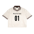 Contrast Stripes Polo Collar T-Shirt