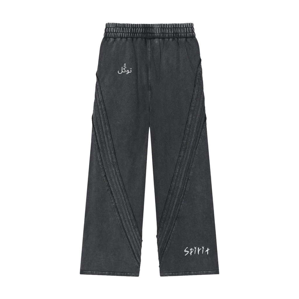 Snow Washed Tape Raw Edge Sweatpants