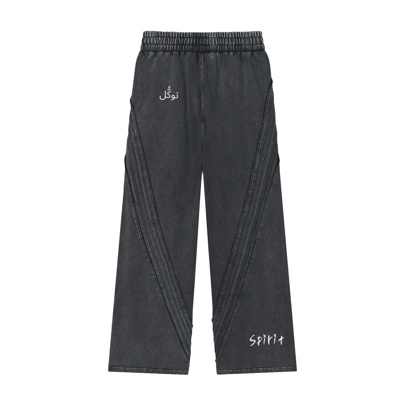 Snow Washed Tape Raw Edge Sweatpants
