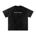 Snow Washed Oversized Cotton T-Shirt