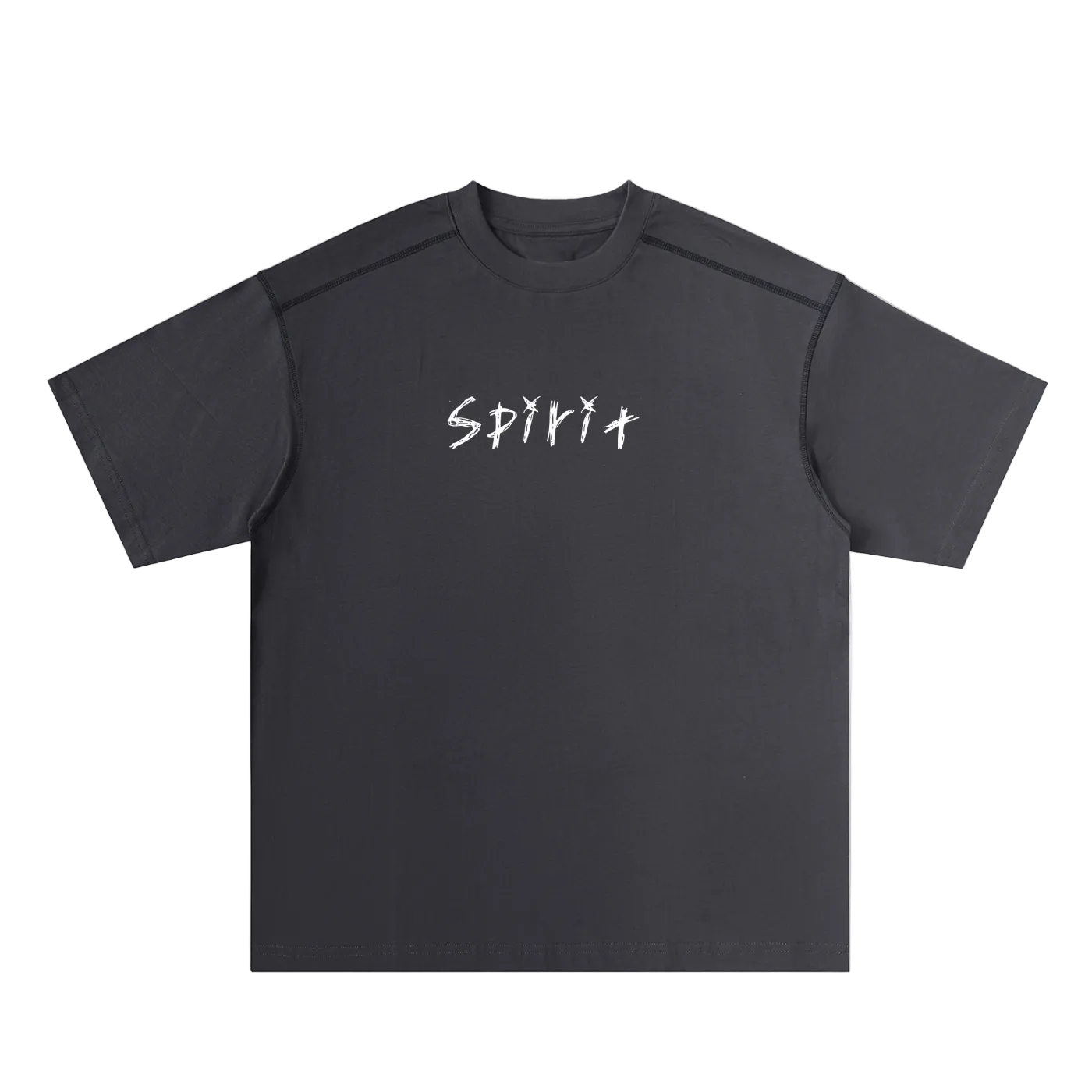 Oversized Contrast-Stitched Cotton Tee