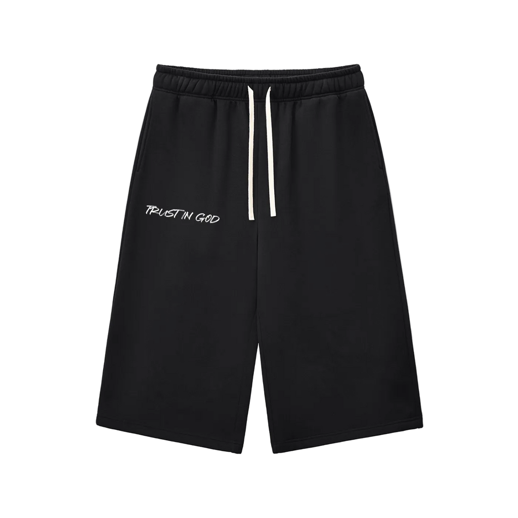Relaxed Drawstring Three-quarter Sweatpants