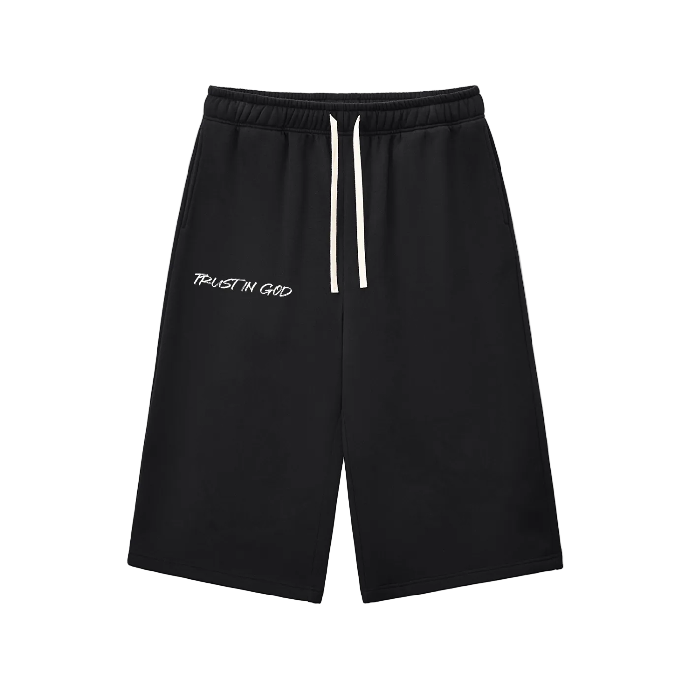 Relaxed Drawstring Three-quarter Sweatpants