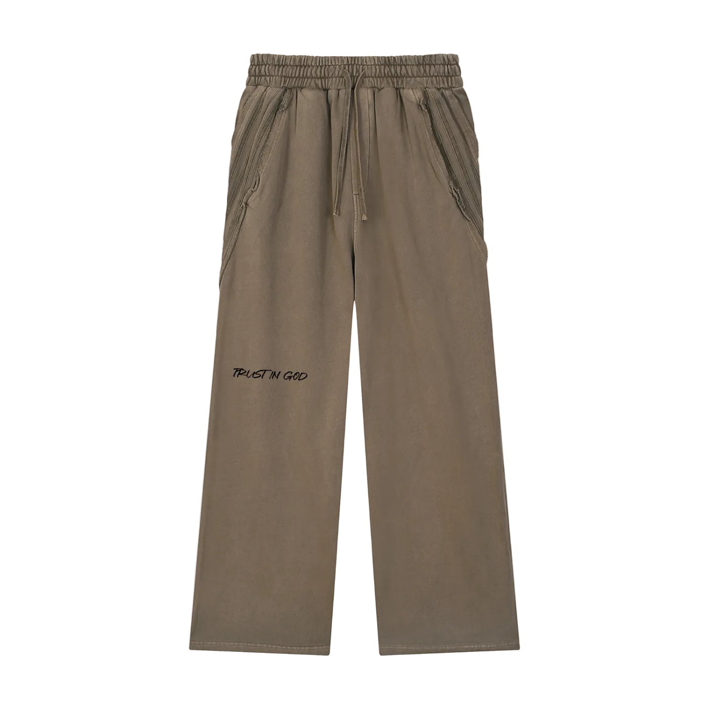 Snow Washed Tape Raw Edge Sweatpants