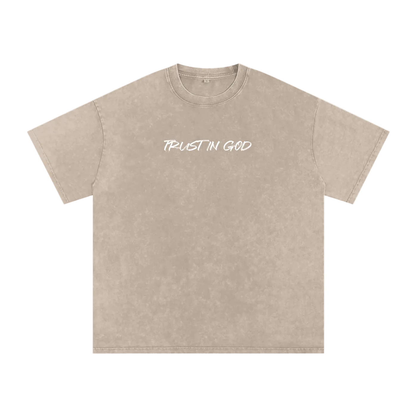 Snow Washed Oversized Cotton T-Shirt