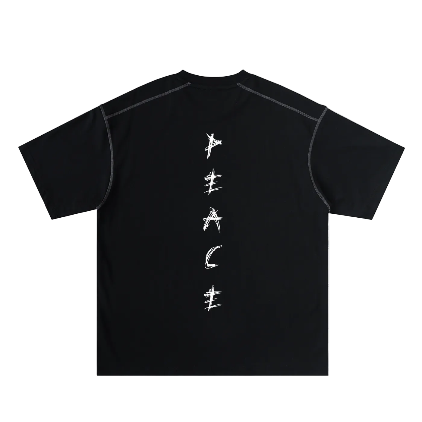Oversized Contrast-Stitched Cotton Tee