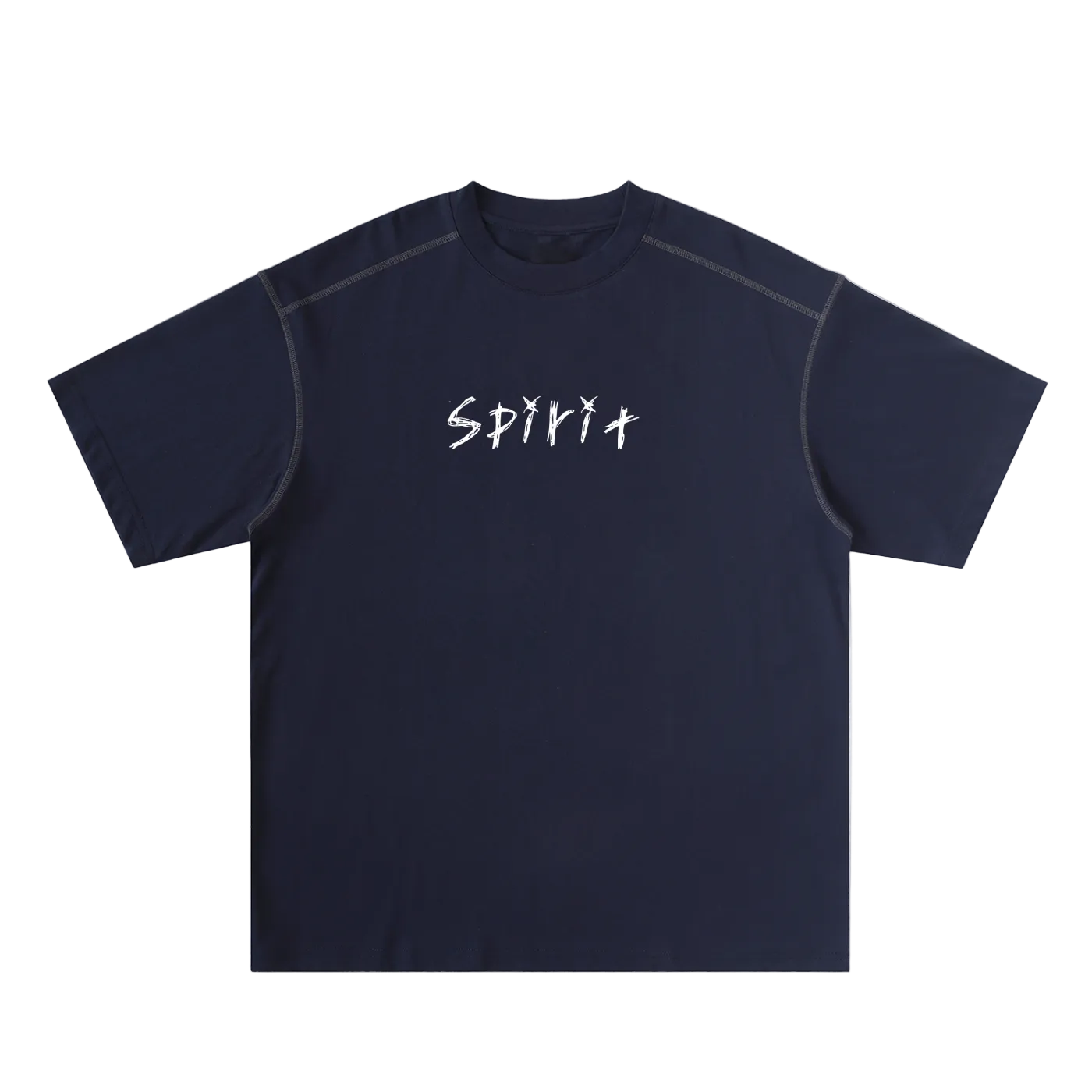 Oversized Contrast-Stitched Cotton Tee