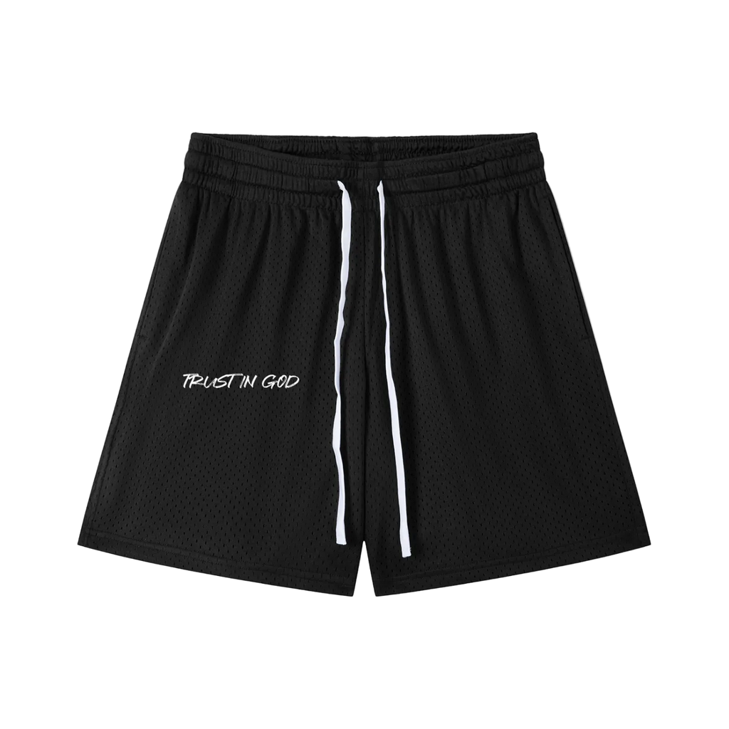 Mesh Drawstring Shorts